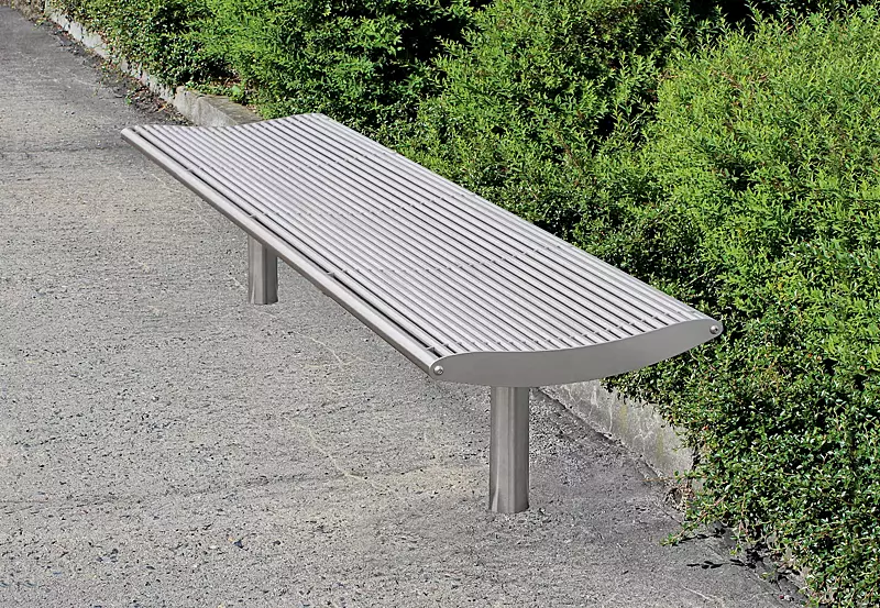 Sitzbank OLBIA ohne Rückenlehne, Edelstahl