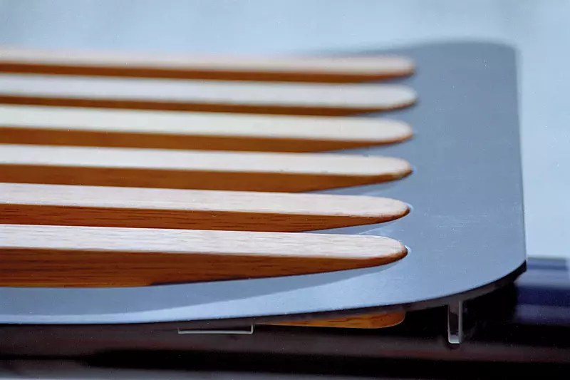 Detail: Robinienholzbelattung