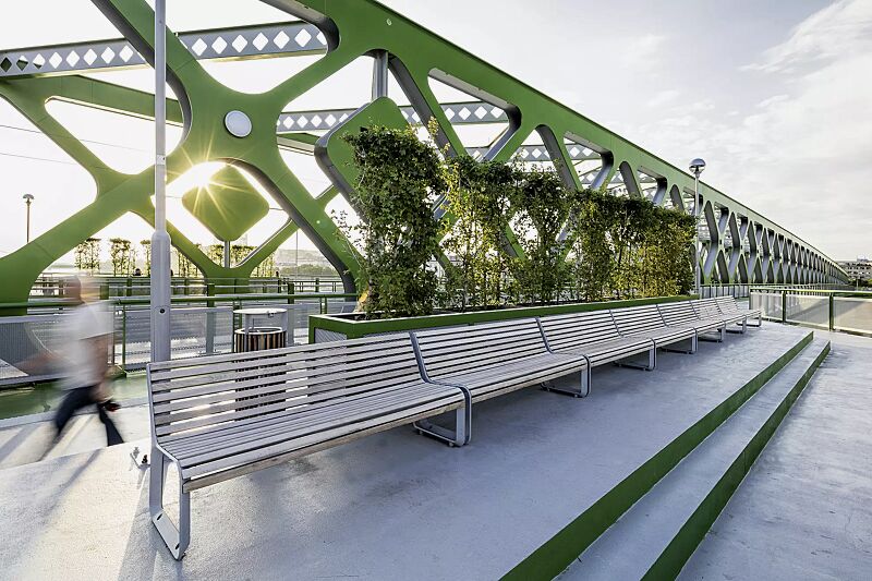 sitzbank-portiqoa__shoKAT0053651 Sitzbank PORTIQOA mit Rückenlehne, mit Robinienholzbelattung