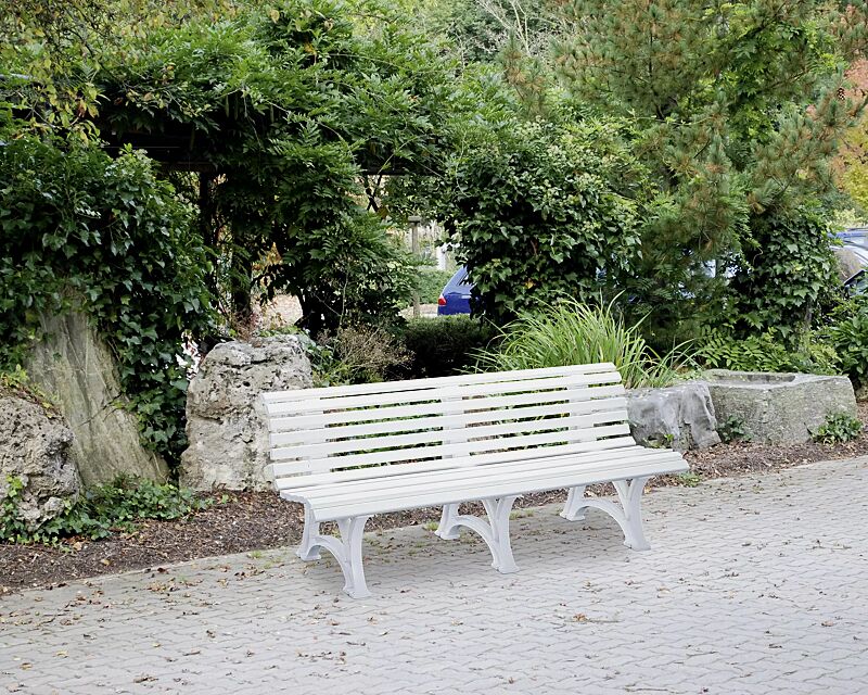 Sitzbank RIETI in weiß, Breite 2000 mm