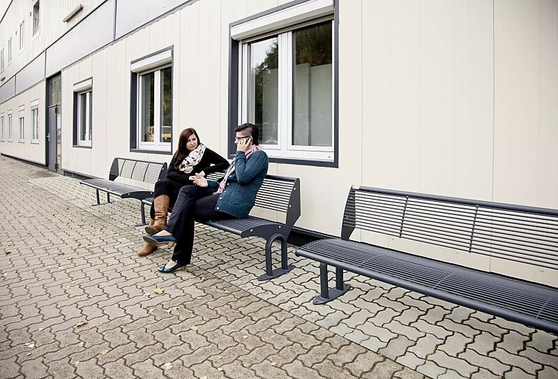 sitzbank-taurus__shoKAT0035239 Sitzbank TAURUS mit Rückenlehne, in RAL 7016 anthrazitgrau