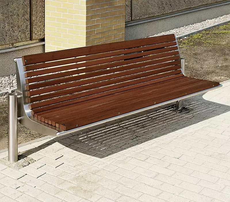 sitzbank-wien__shoKAT0063319 Sitzbank WIEN mit Rückenlehne, mit Kambalaholzbelattung