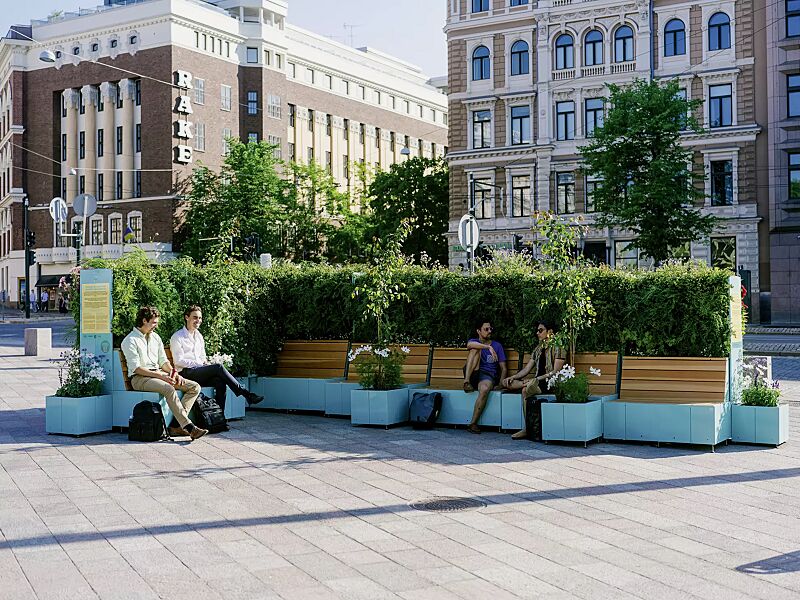 sitzinsel-tasku__shoKAT0072991 Sitzinsel TASKU, bestehend aus verschiedenen Elementen, in RAL 6027 lichtgrün