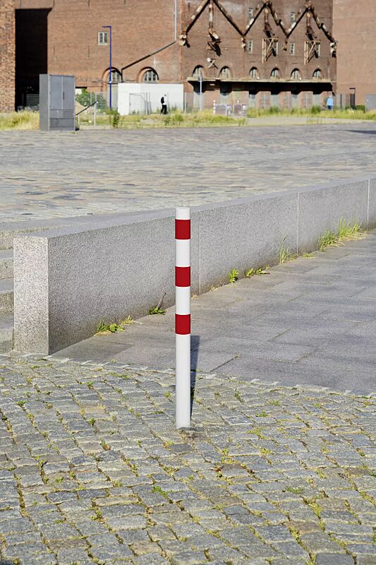 Sperrpfosten GERODA zum Einbetonieren, Ø 76 mm, feuerverzinkt und pulverbeschichtet