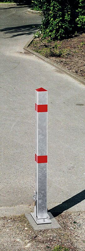 Sperrpfosten OVIEDO mit Abschlusskappe aus Kunststoff (Pyramidenkopf)