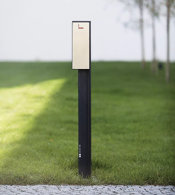 Standascher VALET, 2 Liter, zum Aufdübeln, Stahlteile in RAL 7016 anthrazitgrau