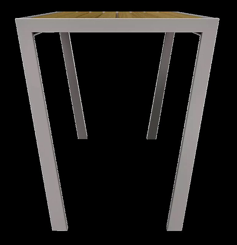 tisch-casteo__shoKAT0061828 Tisch CASTEO mit thermisch modifizierter Kiefernholzbelattung, Stahlteile in RAL 9007 graualuminium