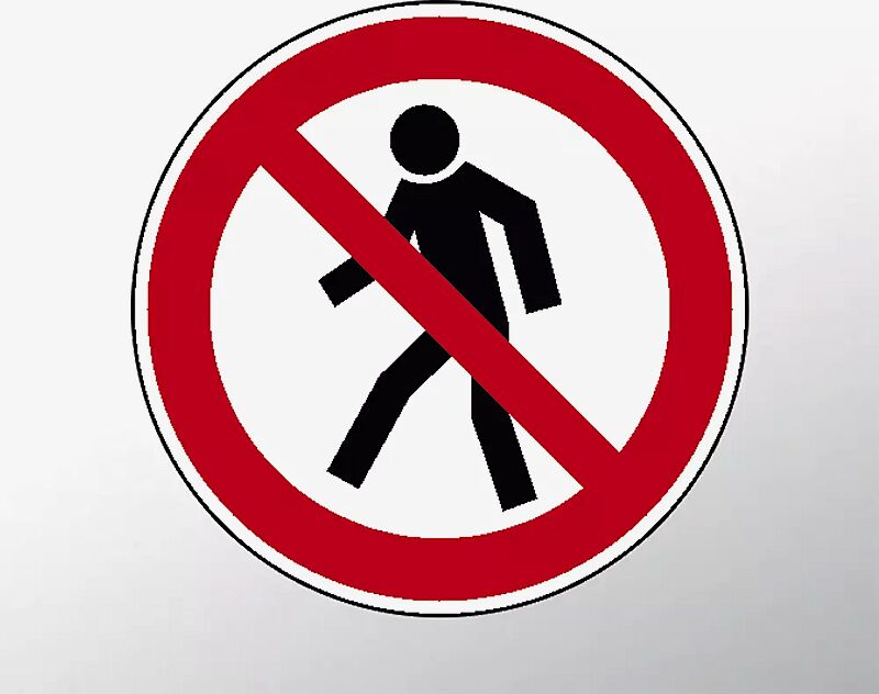 Verbotsschild "Für Fußgänger verboten"
