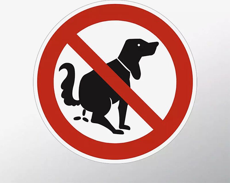 Verbotsschild HIER KEIN HUNDEKLO