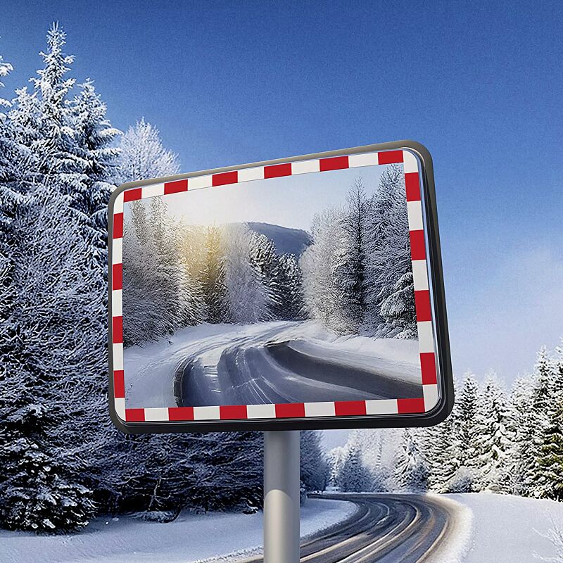 Verkehrsspiegel AGNOS zur Pfostenbefestigung an Rohrpfosten PERI (Zubehör)