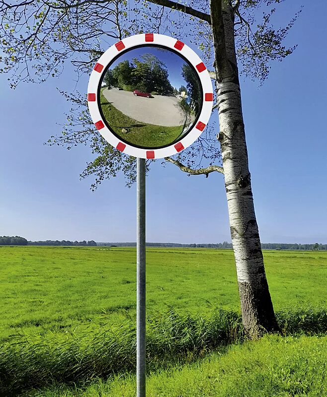 verkehrsspiegel-melin__shoKAT0075941 Verkehrsspiegel MELIN zur Pfostenbefestigung an Rohrpfosten PERI (Zubehör)