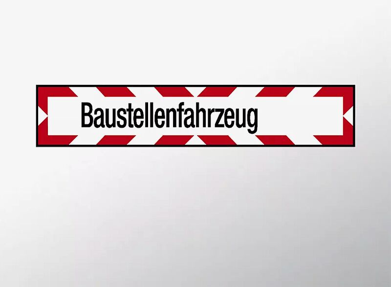 Verkehrszeichen: Baustellenfahrzeug