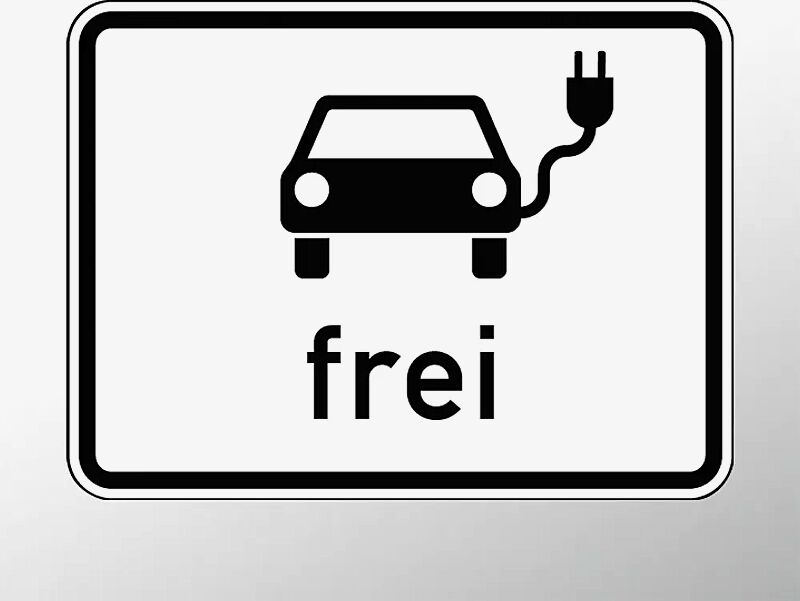 Verkehrszeichen ELEKTRISCH BETRIEBENE FAHRZEUGE FREI