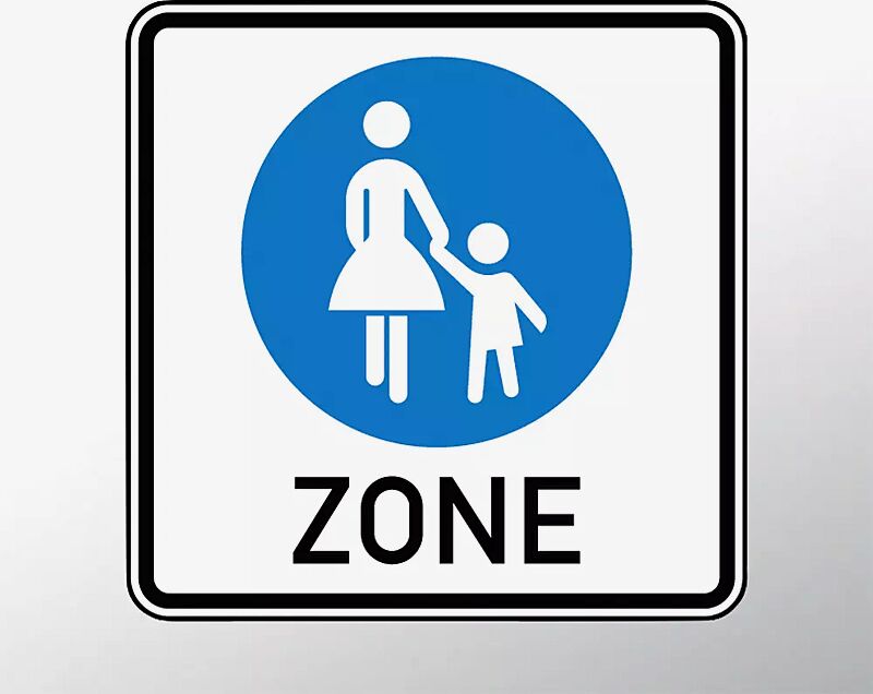 Verkehrszeichen: Beginn einer Fußgängerzone