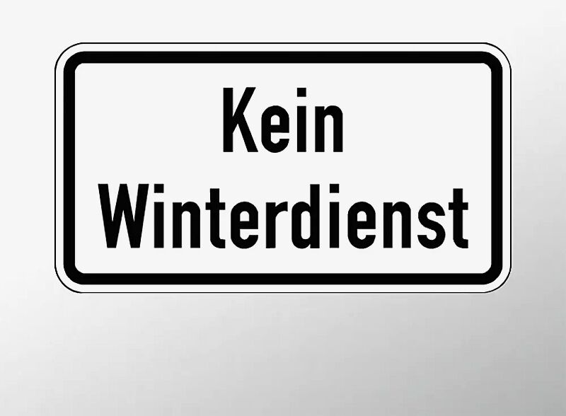 Verkehrszeichen: Kein Winterdienst
