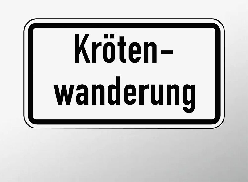 Verkehrszeichen: Krötenwanderung