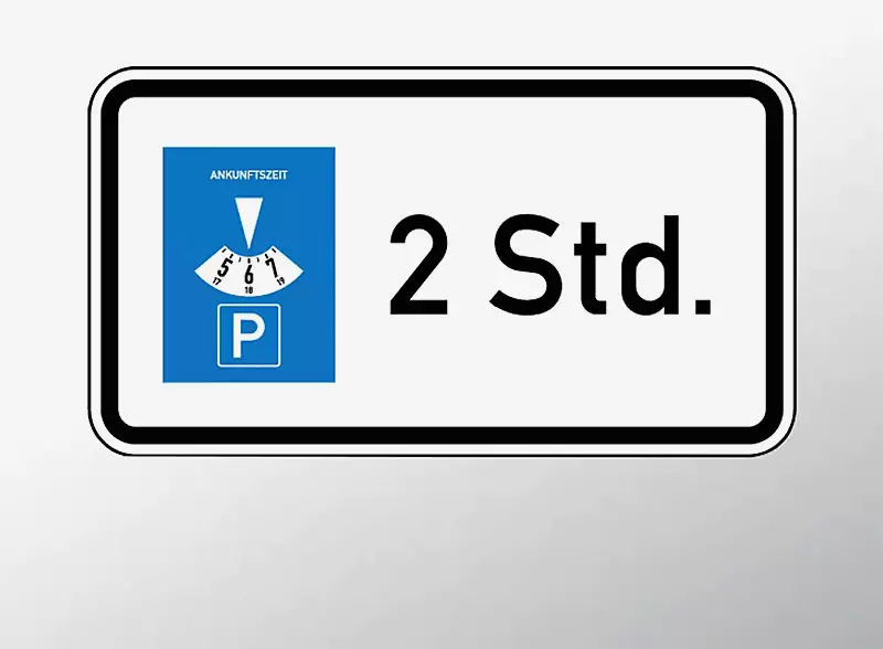 Verkehrszeichen: Parkscheibe