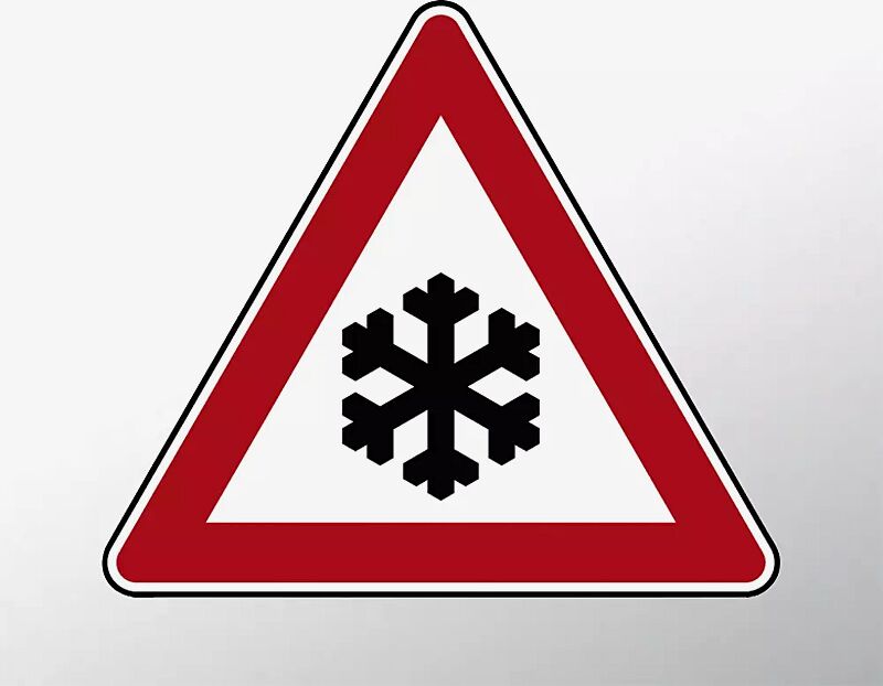 Verkehrszeichen: Schnee- oder Eisglätte
