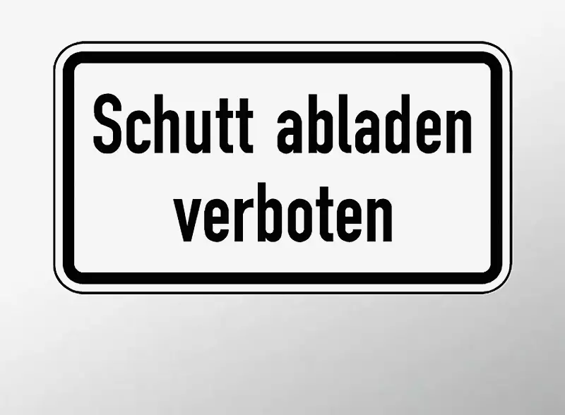 verkehrszeichen-schutt-abladen-verboten__shoKAT0064243 Verkehrszeichen: Schutt abladen verboten