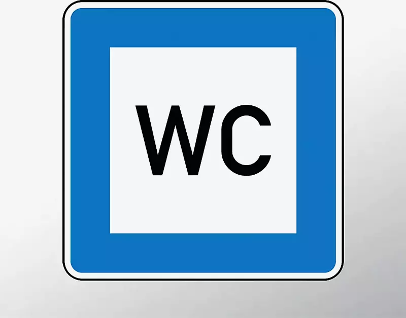 Verkehrszeichen: Toilette