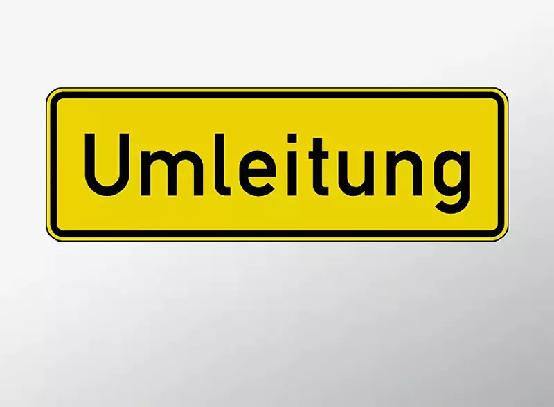 Verkehrszeichen: Umleitungsankündigung