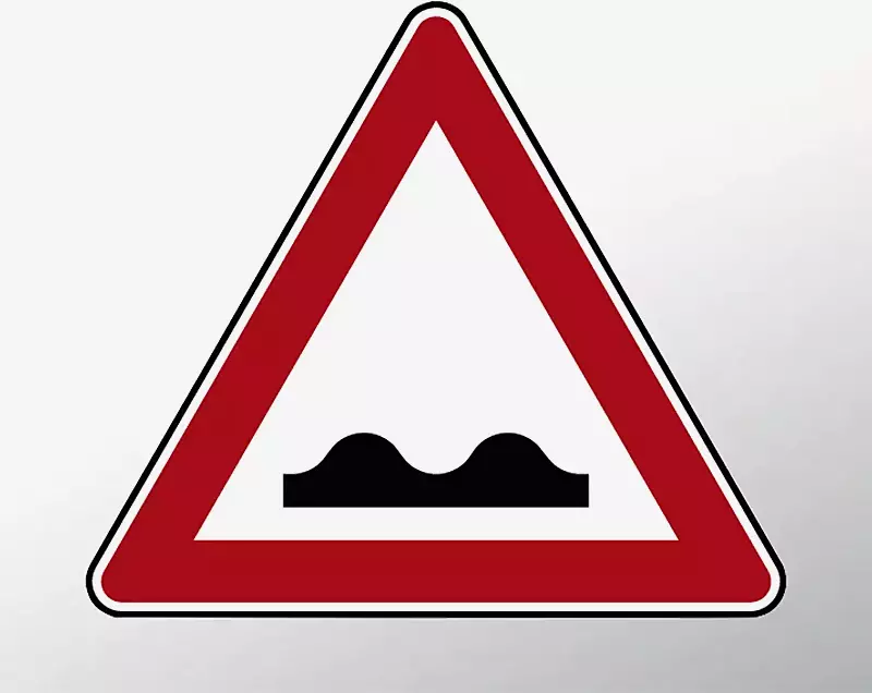 verkehrszeichen-unebene-fahrbahn__shoKAT0063702 Verkehrszeichen: Unebene Fahrbahn