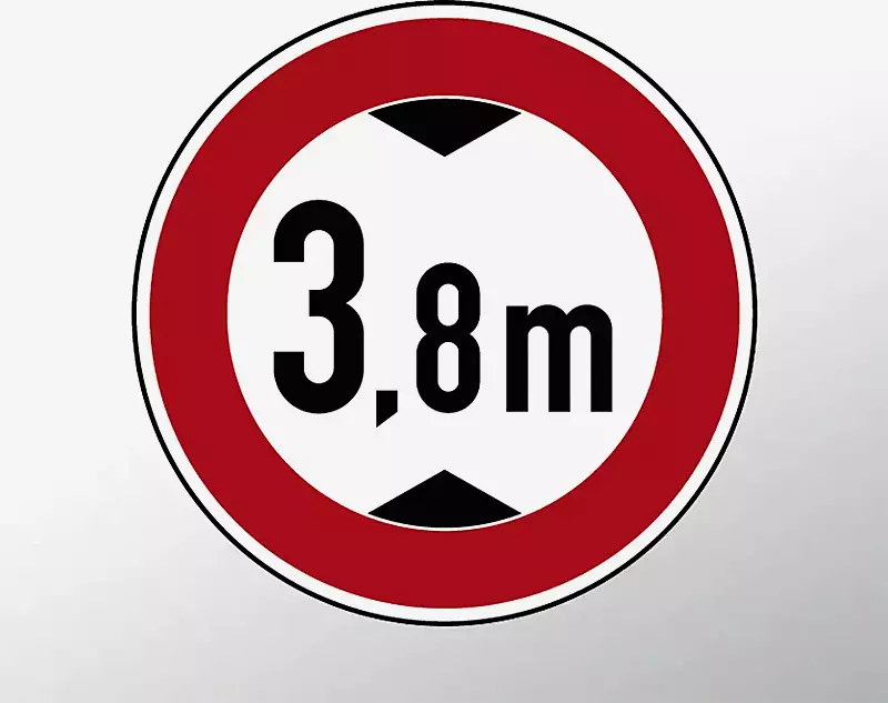 verkehrszeichen-verbot-fuer-fahrzeuge-ueber-hoehe__shoKAT0064703 Verkehrszeichen: Verbot für Fahrzeuge über angegebene tatsächliche Höhe