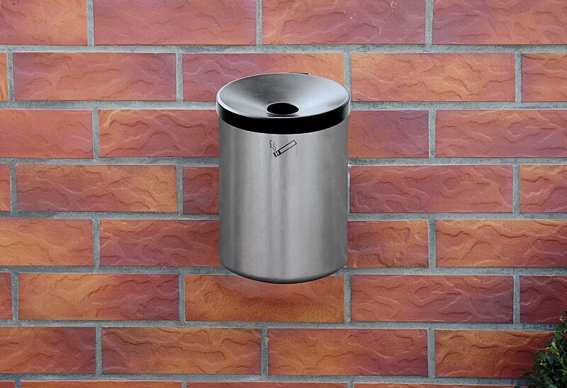 Wandascher GLASGOW, 6 Liter, in graualuminium ähnlich RAL 9007