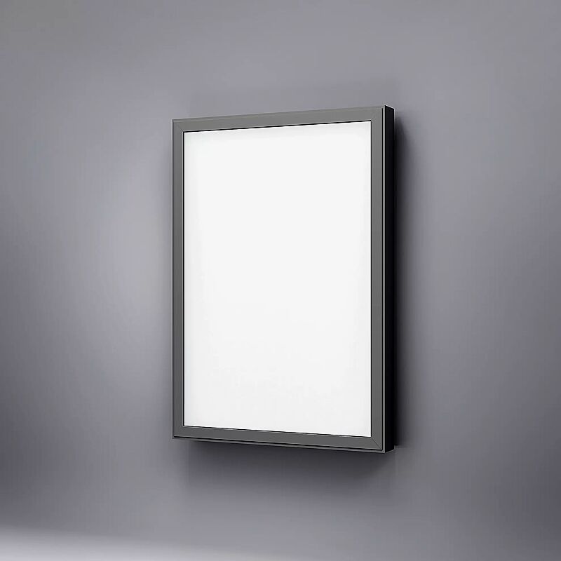 werbevitrine-city-light__shoKAT0077013 Werbevitrine CITY-LIGHT zur Wandbefestigung, einseitig, Alu in RAL 7012 basaltgrau