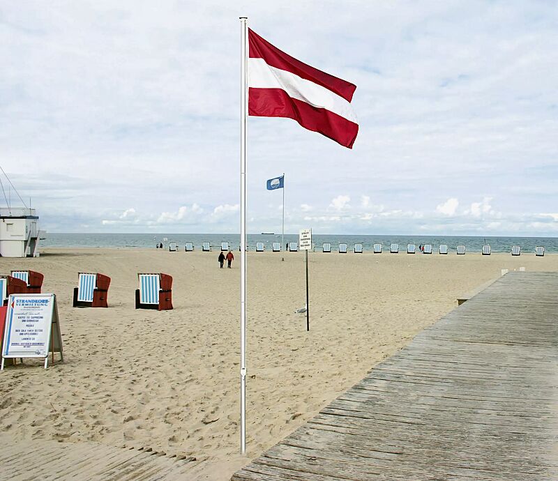 Zylindrischer Aluminium-Fahnenmast MOBIL